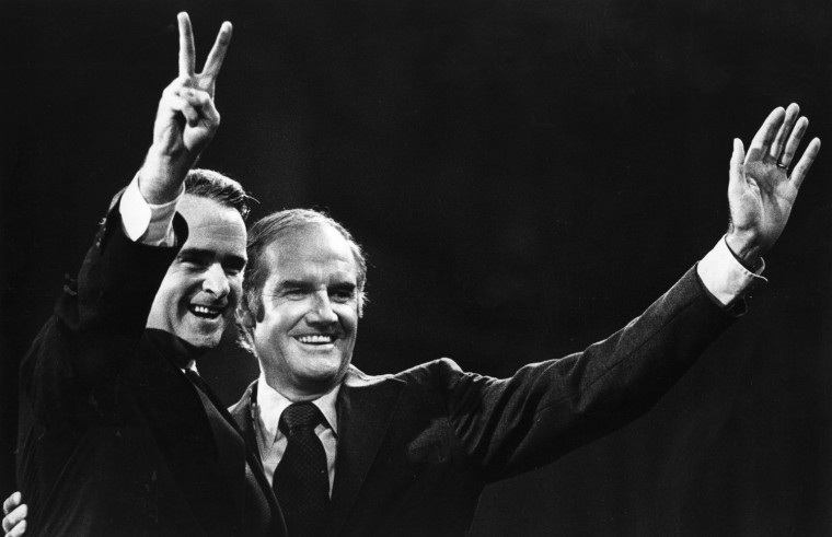 The former Democratic Sen. George McGovern, who lost the 1972 presidential election to Richard Nixon and gained fame throughout his career for his devotion to fighting hunger and opposing war.