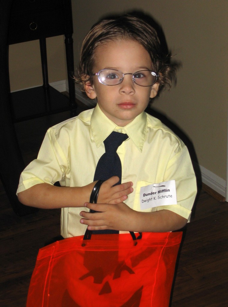 While Lance Zierlein's kids are free to choose their own costumes, if they want to do one of daddy's ideas, he's got plenty, like this Dwight Schrute, from \"The Office,\" from  2007.