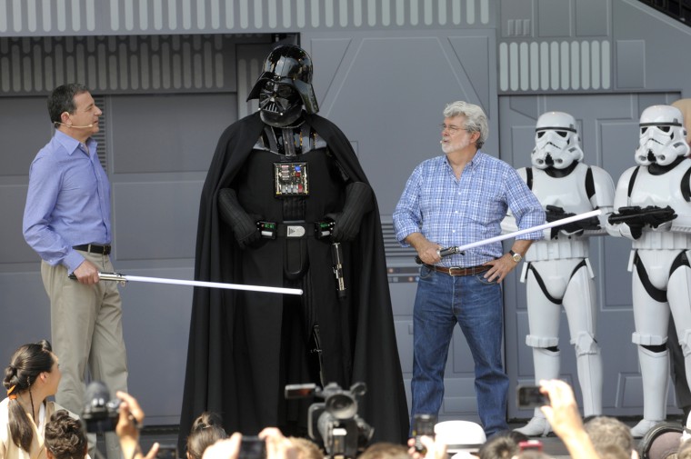 Disney CEO Robert Iger, left, and