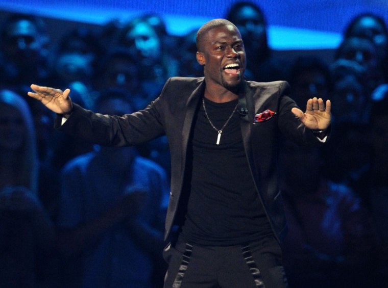 Host Kevin Hart speaks onstage during the 2012 MTV Video Music Awards at Staples Center in Los Angeles.
