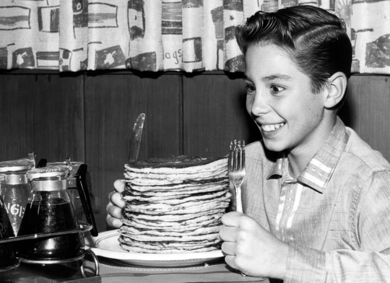 School lunch at 9:45 a.m.? Pass the pancakes.