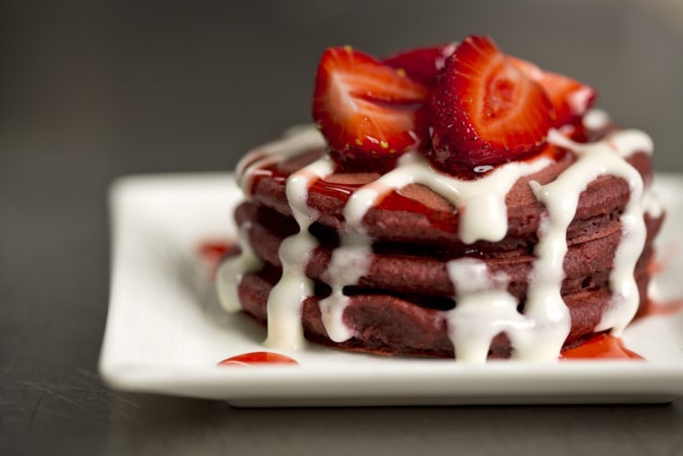 Red velvet pancakes will be among the more than 500 items served at the new $17 million Bacchanal Buffet at Caesars Palace in Las Vegas.