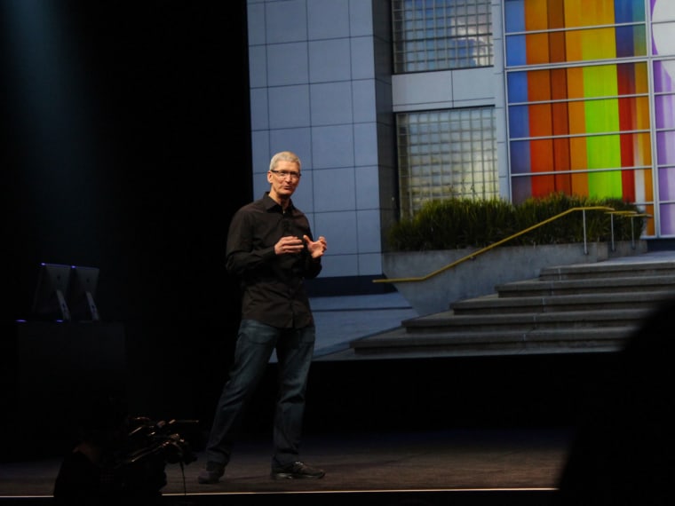 Apple CEO Tim Cook on stage