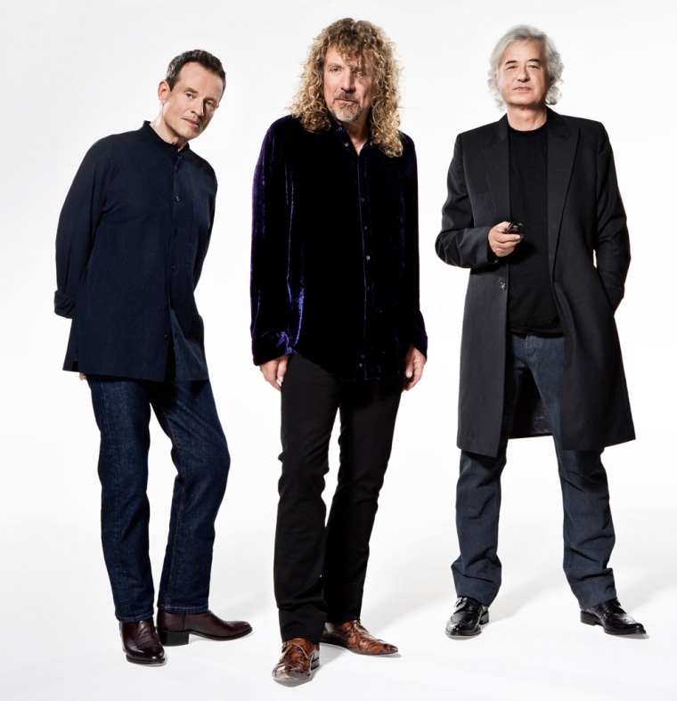Led Zeppelin members, from left, John Paul Jones, Robert Plant and Jimmy Page.