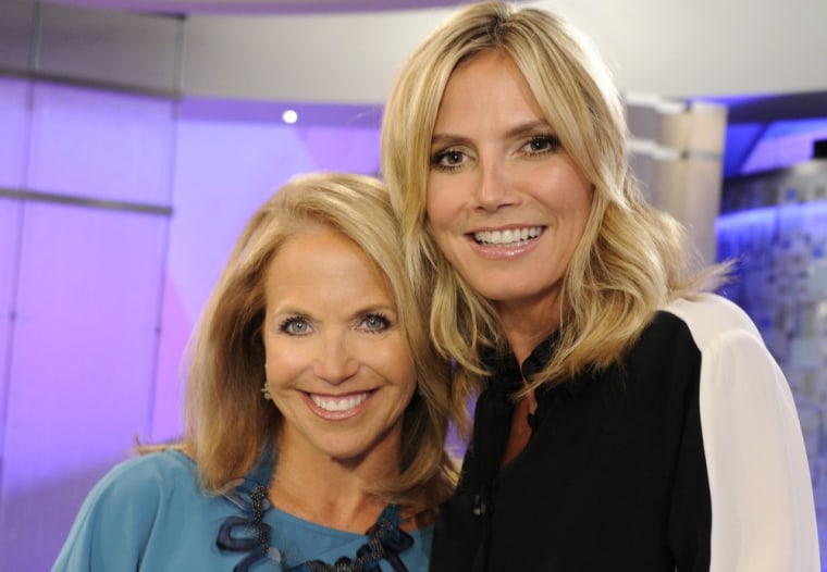 Heidi Klum, right, shared details about her divorce with Katie Couric on \"Katie\" Wednesday.