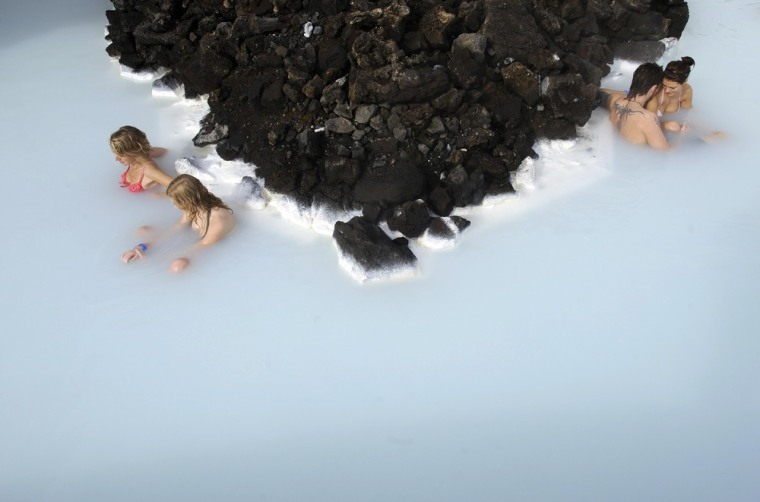 Winter is an ideal time for a soak in the Blue Lagoon, a geothermal spa surrounded by lava fields.