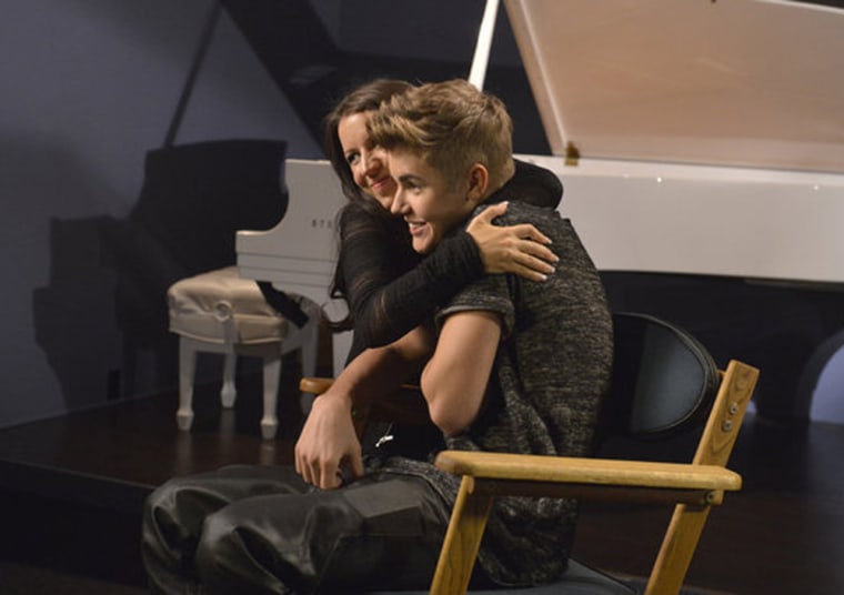 Justin Bieber and his mom Pattie Mallette.