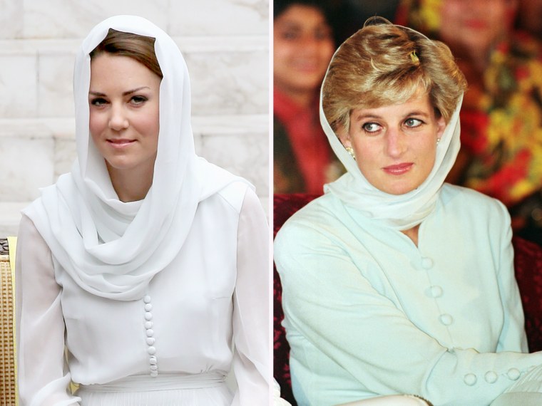 Seeing double: The Duchess of Cambridge in Kuala Lumpur on Sept. 14 looks quite similar to the late Princess Diana in Pakistan, 1996.
