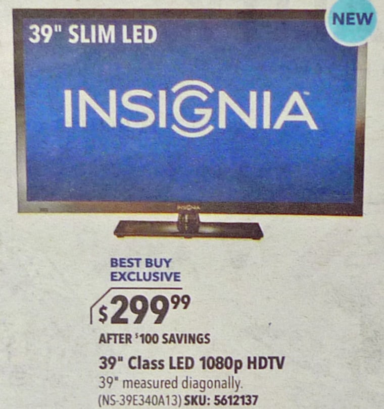TV ad in the Sept. 2 Best Buy weekly circular