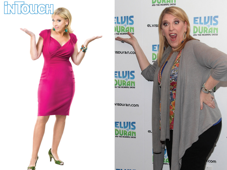 Lisa Lampanelli shows off her new look, left, and in New York in February.