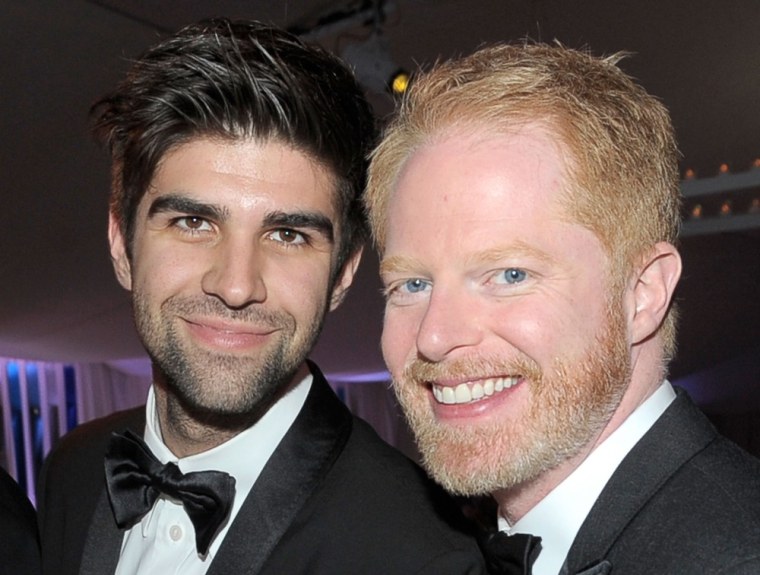 Jesse Tyler Ferguson, right, and Justin Mikita are engaged.