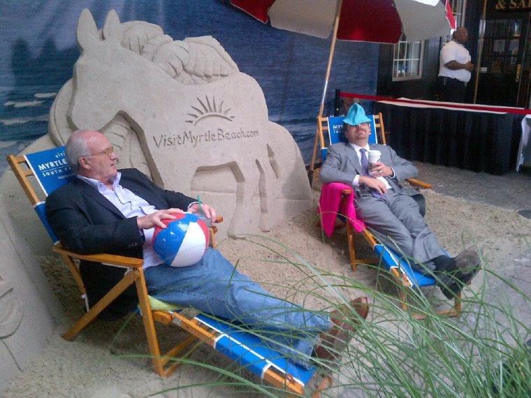 Mike Barnicle and Chuck Todd catch some rays.