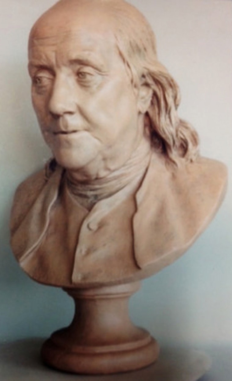 This bust of Ben Franklin was stolen on Aug. 24 from the home of an art collector in Bryn Mawr, Penn.