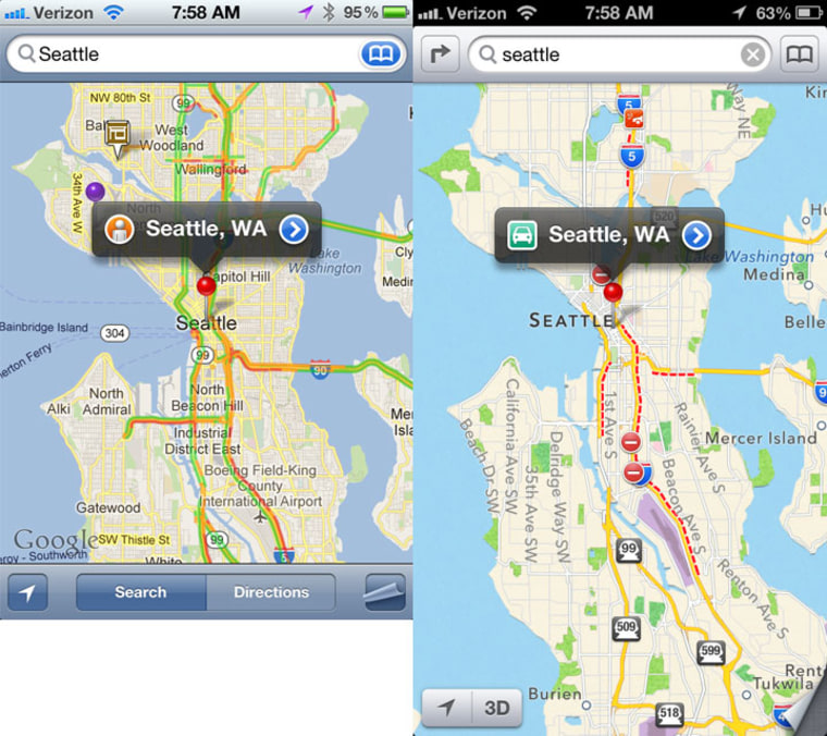 Traffic Maps App iOS 5 and iOS 6
