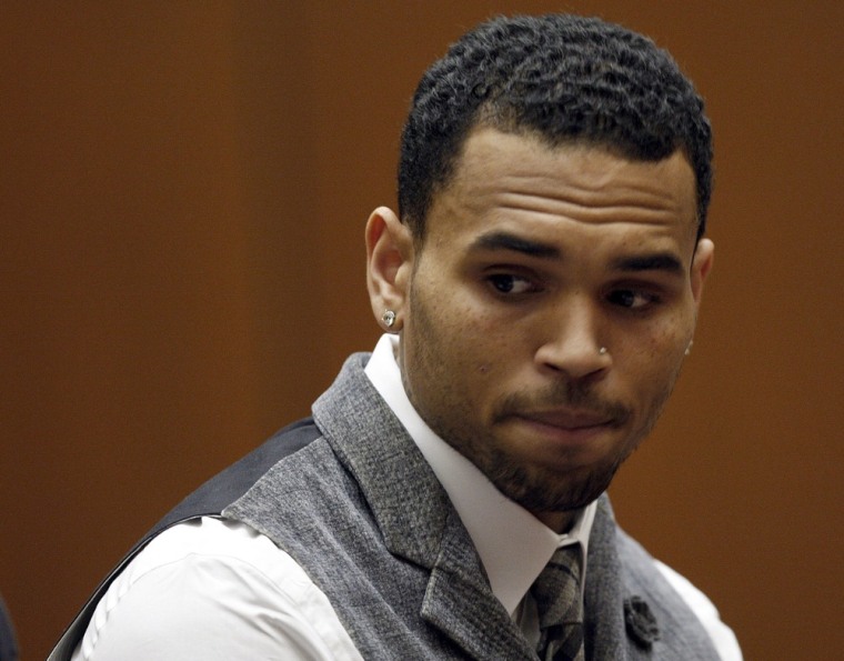 Chris Brown appeared in a Los Angeles courtroom Monday, Sept. 24.