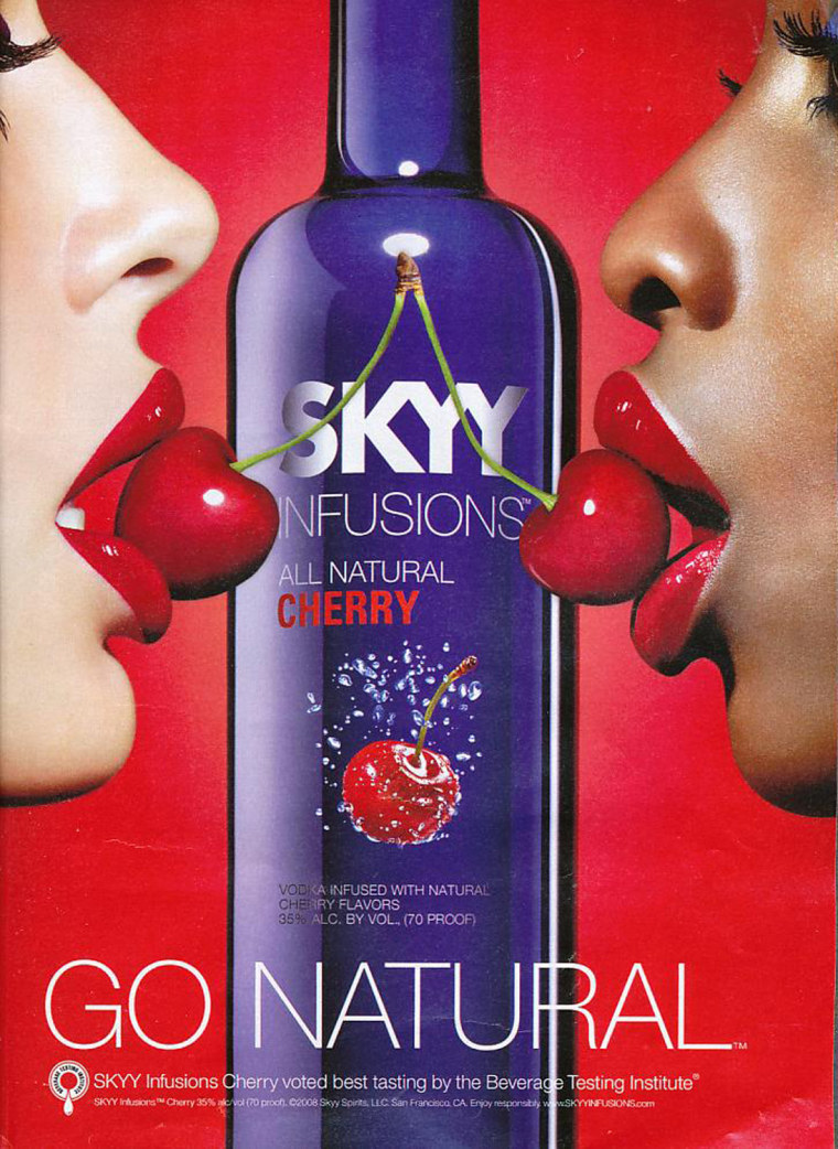 This Skyy Vodka ad ran in Blender magazine.