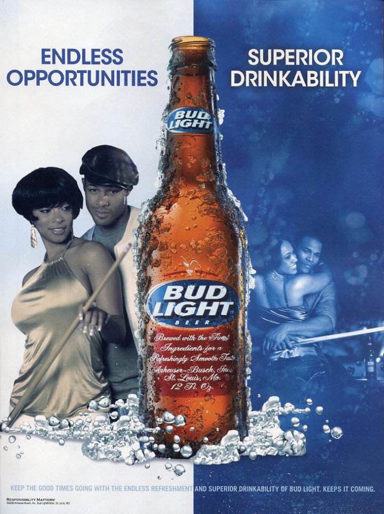 Study found that young African Americans see more alcohol ads in magazines, like this one that appeared in Vibe.