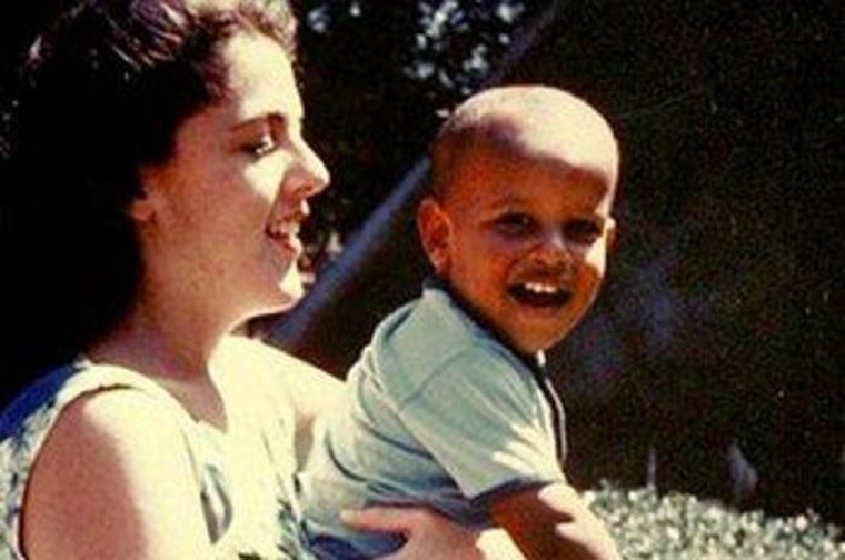 A young Barack Obama with his mother, Stanley Ann Dunham