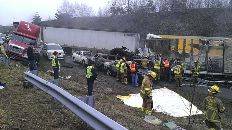 Three dead in 95 car pileup near Virginia North Carolina state line