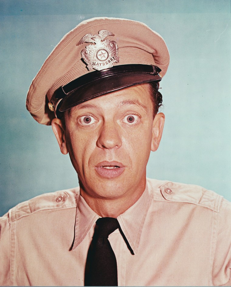 Don Knotts as Barney Fife in \"The Andy Griffith Show.\"