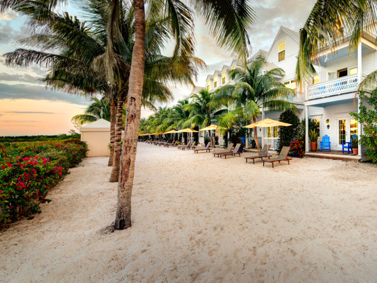 The waterfront rooms in the Parrot Key Resort in Key West have outdoor space and there are tropical gardens and four pools in the hotel, with doubles for $179 per night.