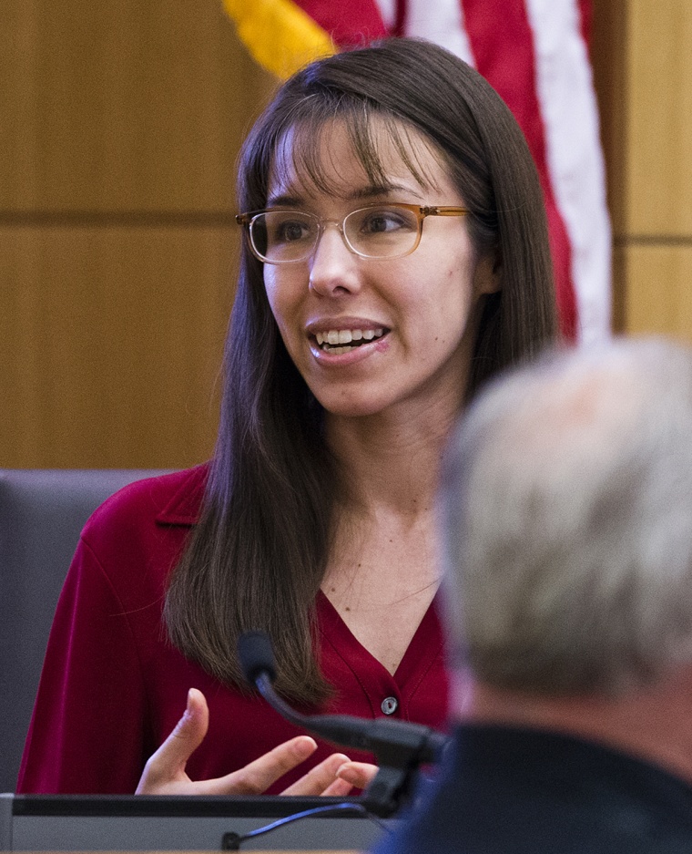 Jodi Arias answers written questions from the jury during her murder trial on March 7.