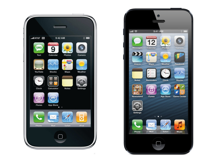iPhone 2007 and iPhone 2012/2013 (iPhone 5)