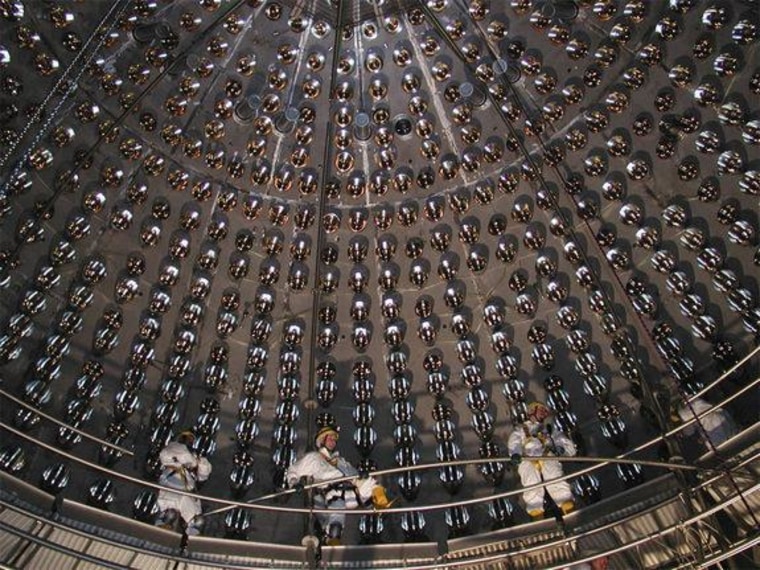 Experiments at underground laboratories such as this one in Gran Sasso, Italy could detect WIMPS, the particles that make up elusive dark matter.