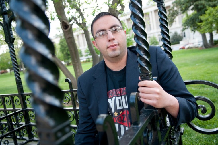 Jose Manuel Godinez-Samperio poses for a portrait on Capitol Hill, April 19th, 2011. Godinez-Samperio is an undocumented immigrant who is pushing for immigration law reform.