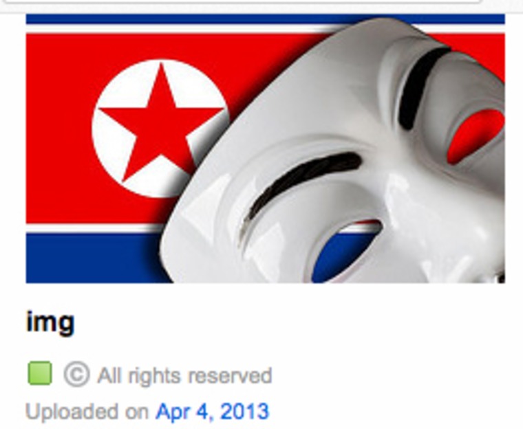 Anonymous North Korea Flickr hack