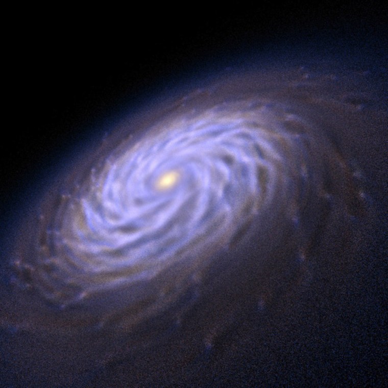 Powerful new computer simulations like this one are allowing astronomers to understand how spiral arms in galaxies form and survive.