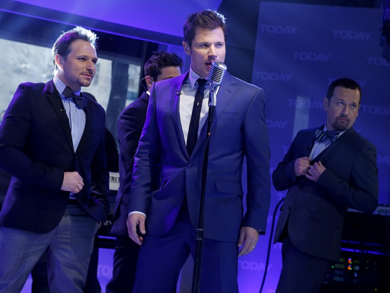 98 Degrees perform in Studio 1A.