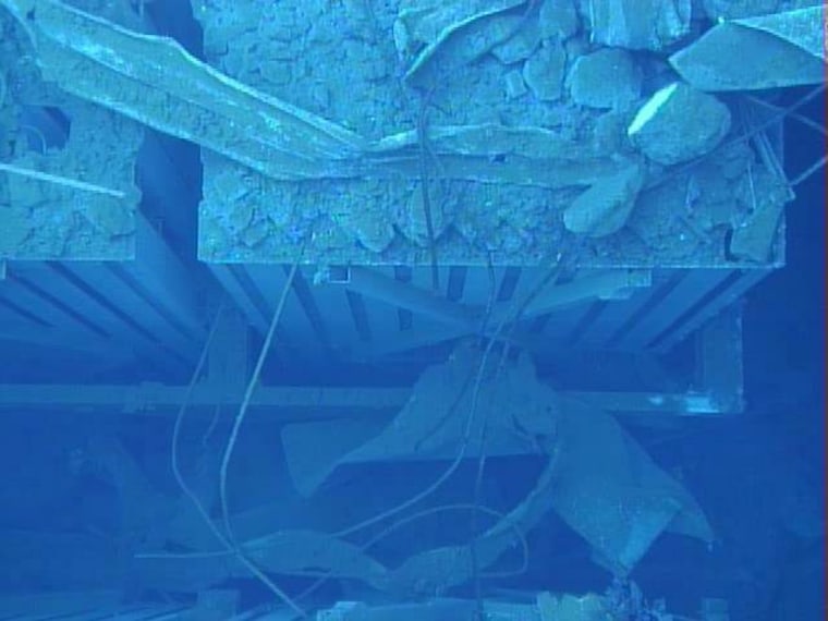 Attempts stop rats getting inside a reactor at the Fukushima Dai-ichi nuclear power plant led to a cooling system shutdown. Debris on the fuel rack in a spent-fuel pool is seen in this handout photograph taken in mid-February.