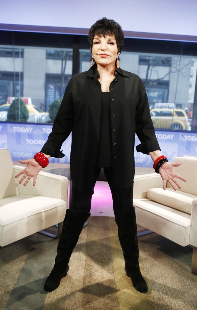 TODAY -- Pictured: Liza Minnelli appears on NBC News' \"Today\" show -- (Photo by: Peter Kramer/NBC/NBC NewsWire)