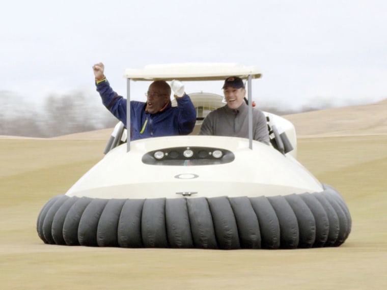 Matt and Al were screaming, but said they still had a fun time in the hovercraft.