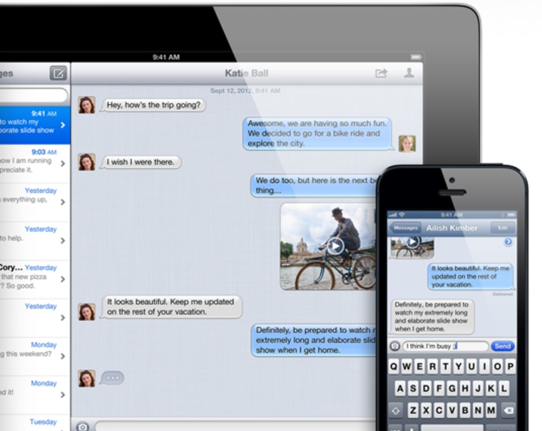 iMessage on iPad and iPhone