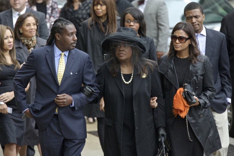 Roger Ebert's widow, Chaz, spoke briefly at his funeral service and noted that the black veiled hat she wore was a favorite of her husband's.