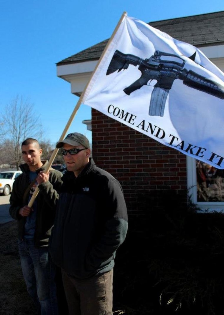 A gun-rights rally last month in Maine.