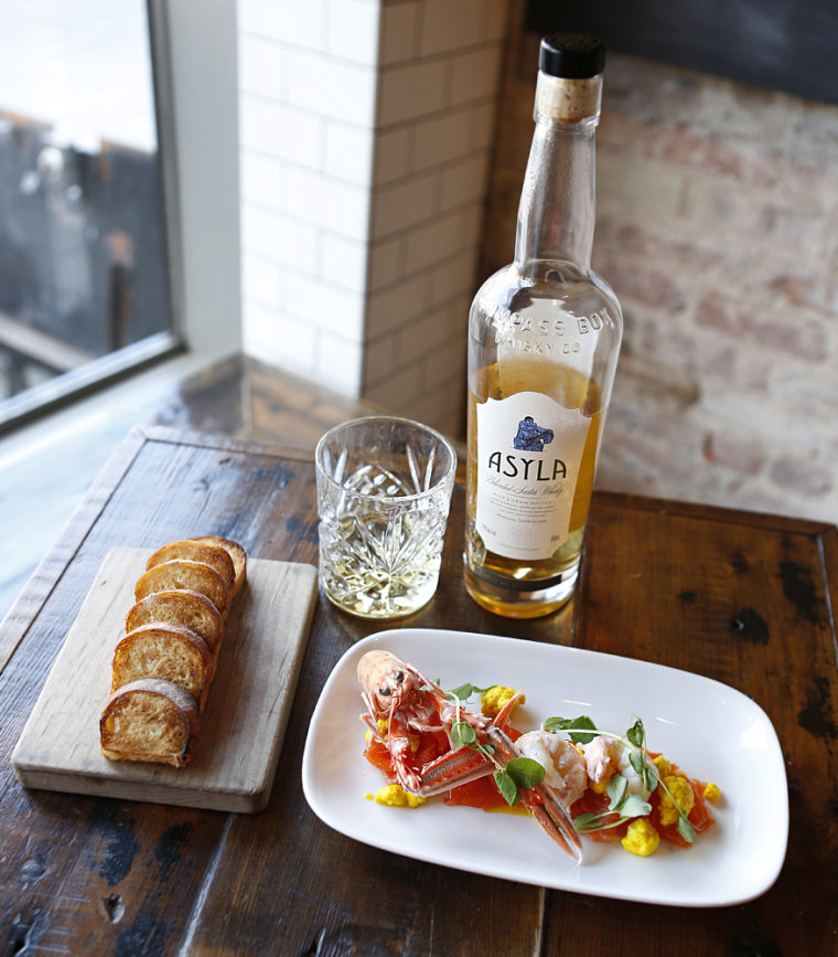 Chef Chris Rendell pairs trout and langoustines with a mild, creamy Scotch on April 3.