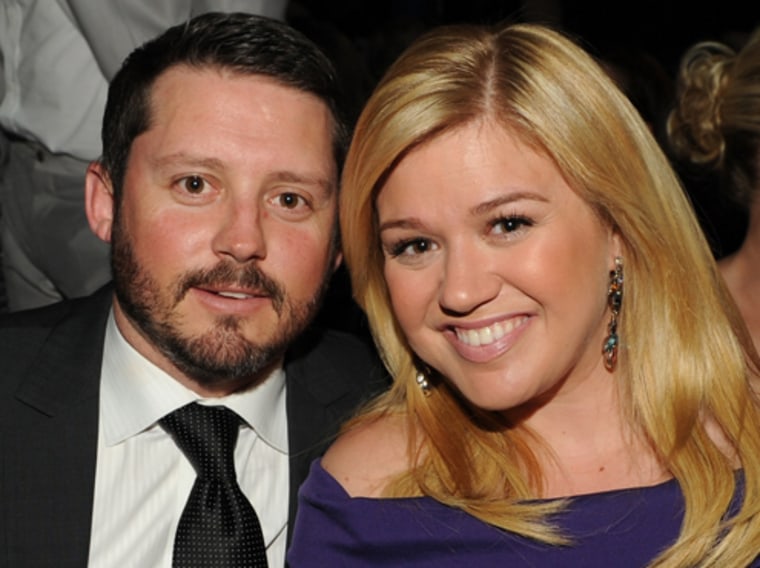 Kelly Clarkson and Brandon Blackstock at the 48th Annual Academy of Country Music Awards in Las Vegas on April 7.