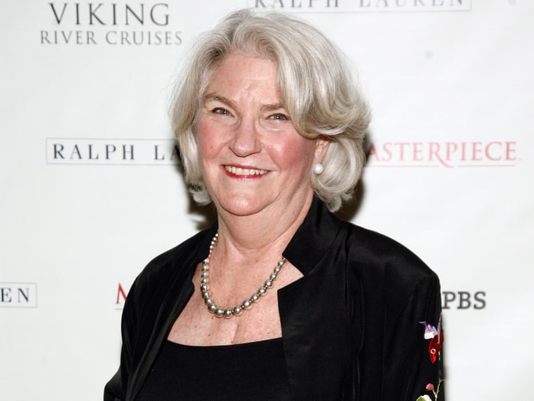This Dec. 12, 2012 file photo shows PBS Executive Producer Rebecca Eaton attending a \"Downton Abbey\" photo call, at the Essex House in New York. Eaton...