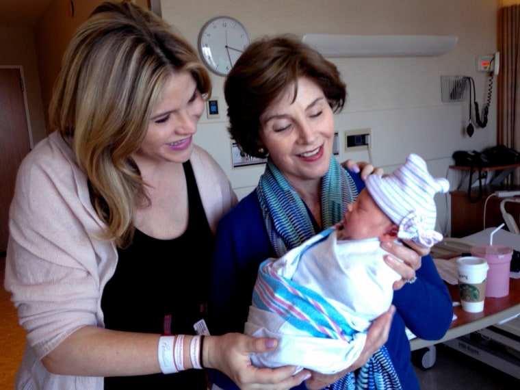 Jenna and her mom, Laura Bush