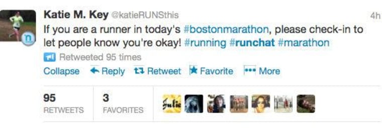 Tweets, like this one from a runner, includes the hashtag #runchat.