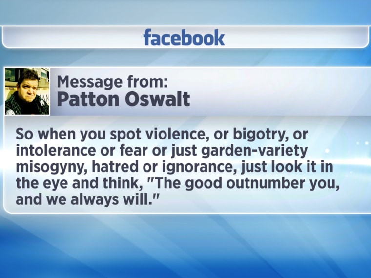 Patton Oswalt's Facebook response to the Boston Marathon tragedy.