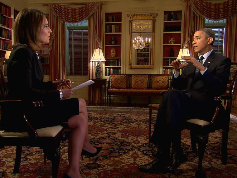 Savannah Guthrie interviewed President Obama from the White House.