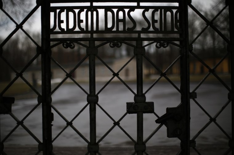 \"To each his own\": An inscription on Buchenwald's iron gate.