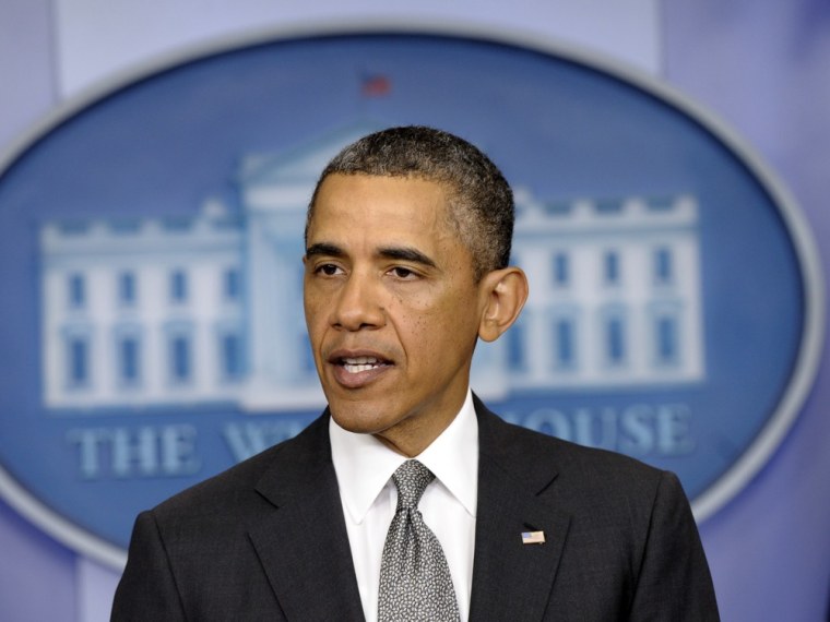 President Barack Obama speaks in the Brady Press Briefing Room of the White House in Washington, Tuesday, April 16, 2013, about the Boston Marathon explosions.