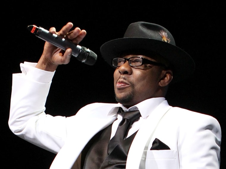 Bobby Brown performed with New Edition at Mohegan Sun Arena after Whitney Houston's funeral ceremony on Feb. 18 in Uncasville, Conn.