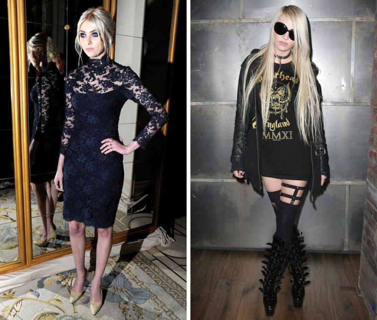 Taylor Momsen ditches grunge for glam at Fashion Week show