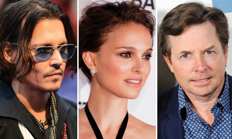 Johnny Depp (49), Natalie Portman (31) and Michael J. Fox (51) were all born on June 9.